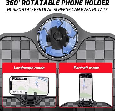 Multifunction Car Phone Holder,Silicone Car Dashboard Anti-Slip Mat