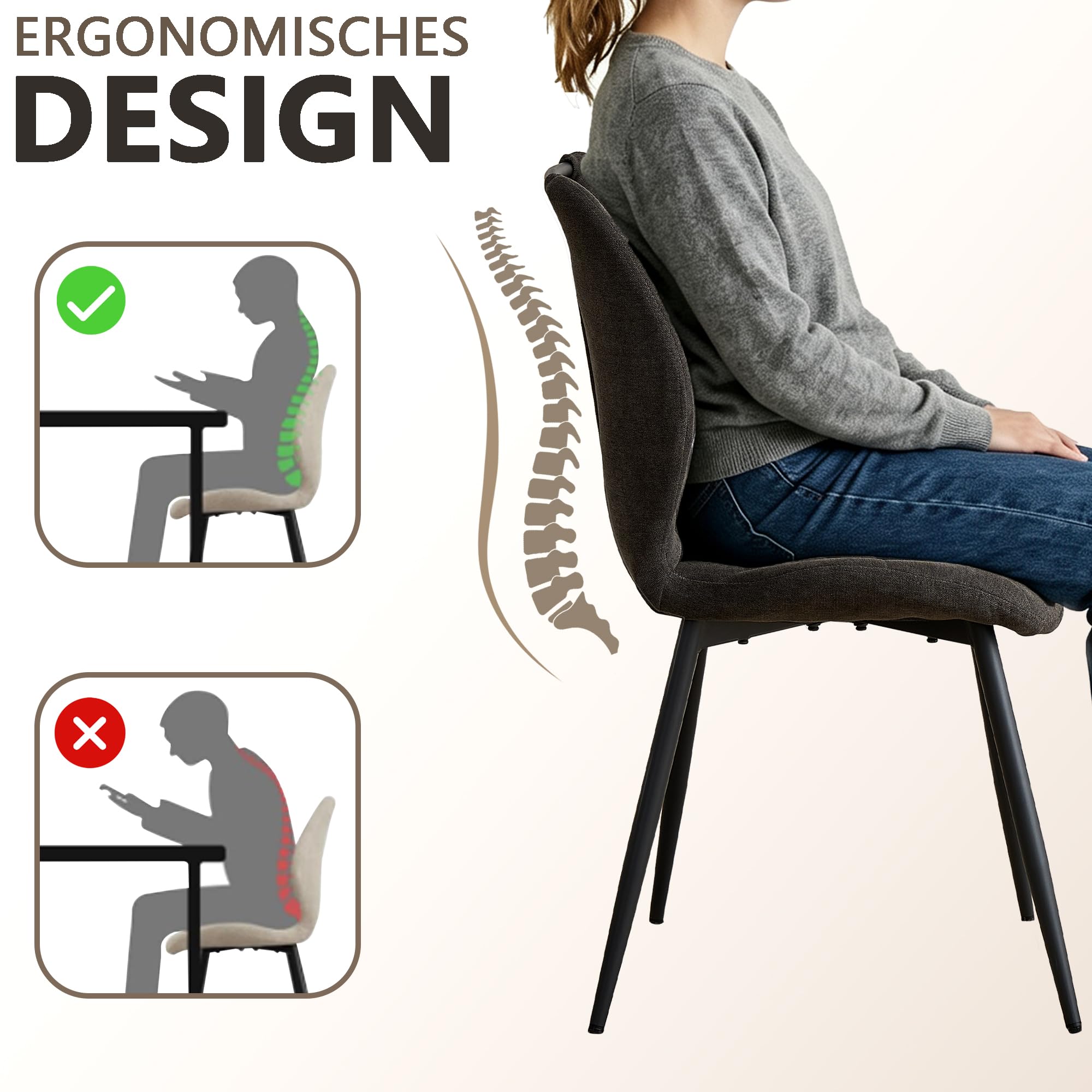 GrandCA HOME Juego de Mesa y Sillas de Comedor, Mesa Redonda de 100 cm con 4 Sillas Tapizadas Modernas, Ideal para Comedores y Cocinas Sala de Estar (Estampado de Mármol + Negro)