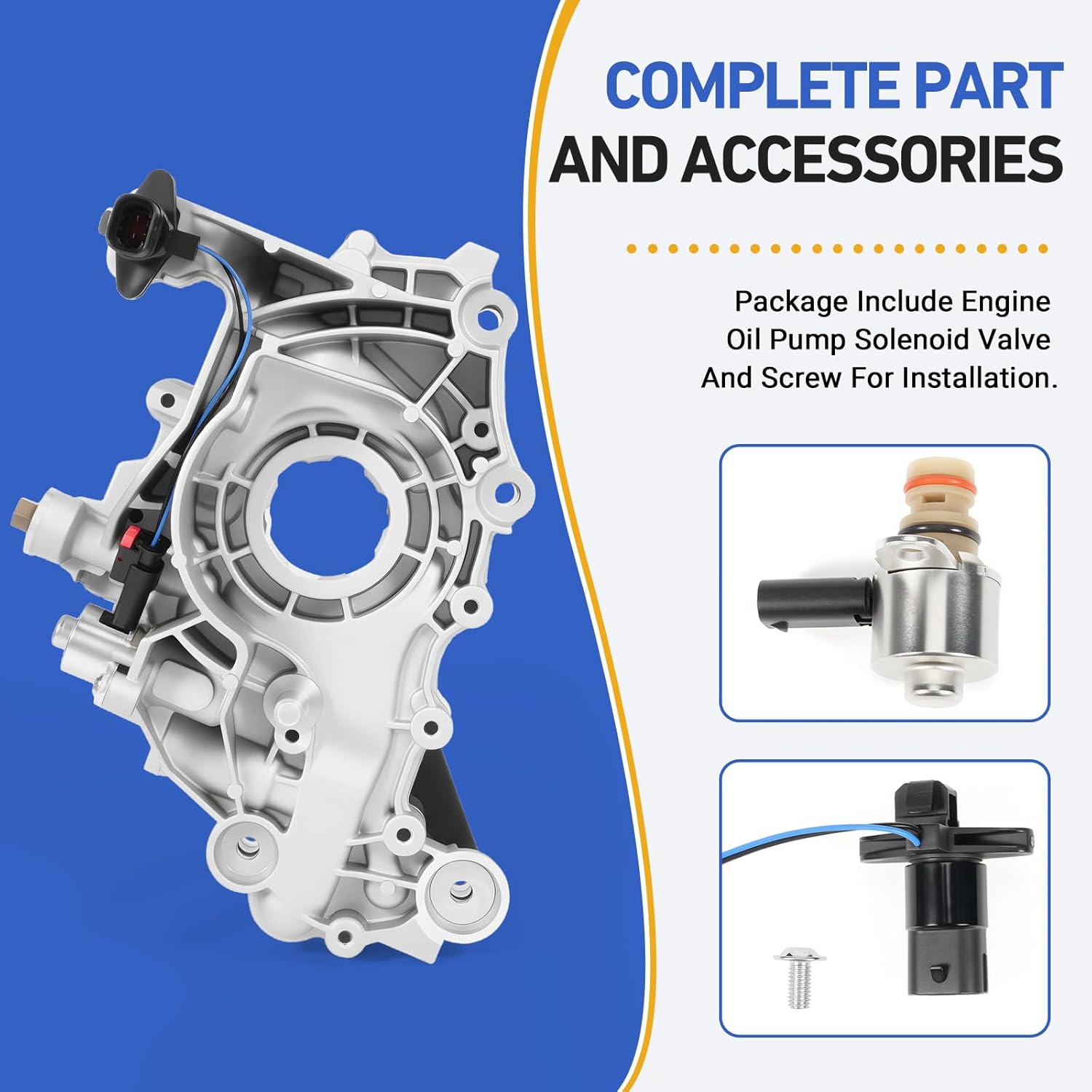 3.5L Engine Oil Pump, Fit for 2017-2025 Ford F-150 Expedition Explorer Transit-150 250 350 350HD Police Interceptor Utility&Lincoln Navigator - Replace HL3Z6600B, HL3Z6600, M490 /w Sensor