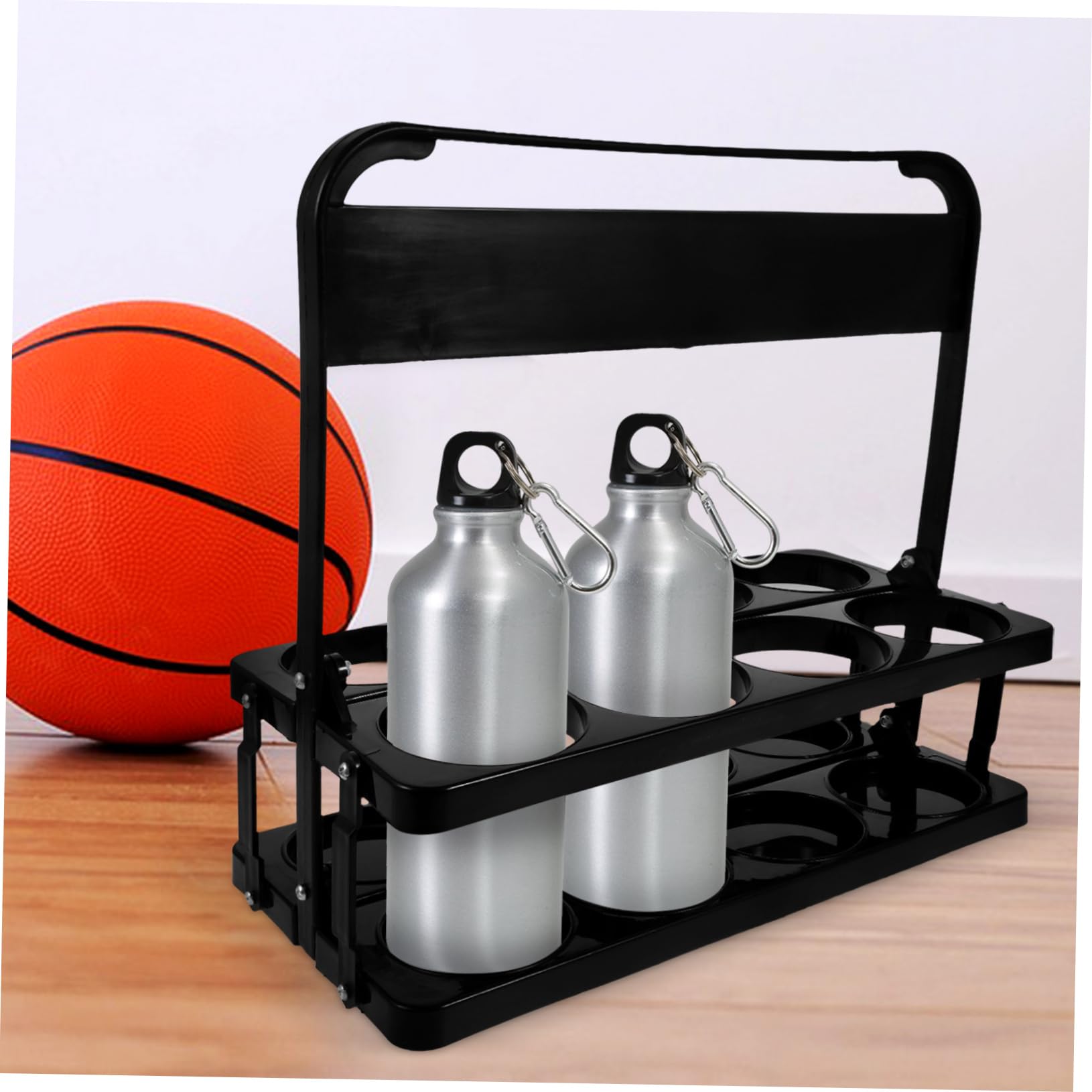 ifundom Portabotellas de Agua Plegable con 8 Orificios y Asa, Resistente y Fácil de Usar para Temporada de Fútbol y Entrenamiento Deportivo