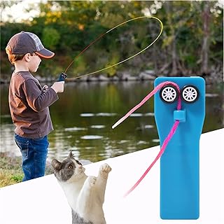 MYMXCZ Lasso String Shooter - Loop Lasso String Shooter Toy,Handheld Rope Launcher Toy for Kids Electric Zip String Thruster Creative Rope Controller Propeller,Blue