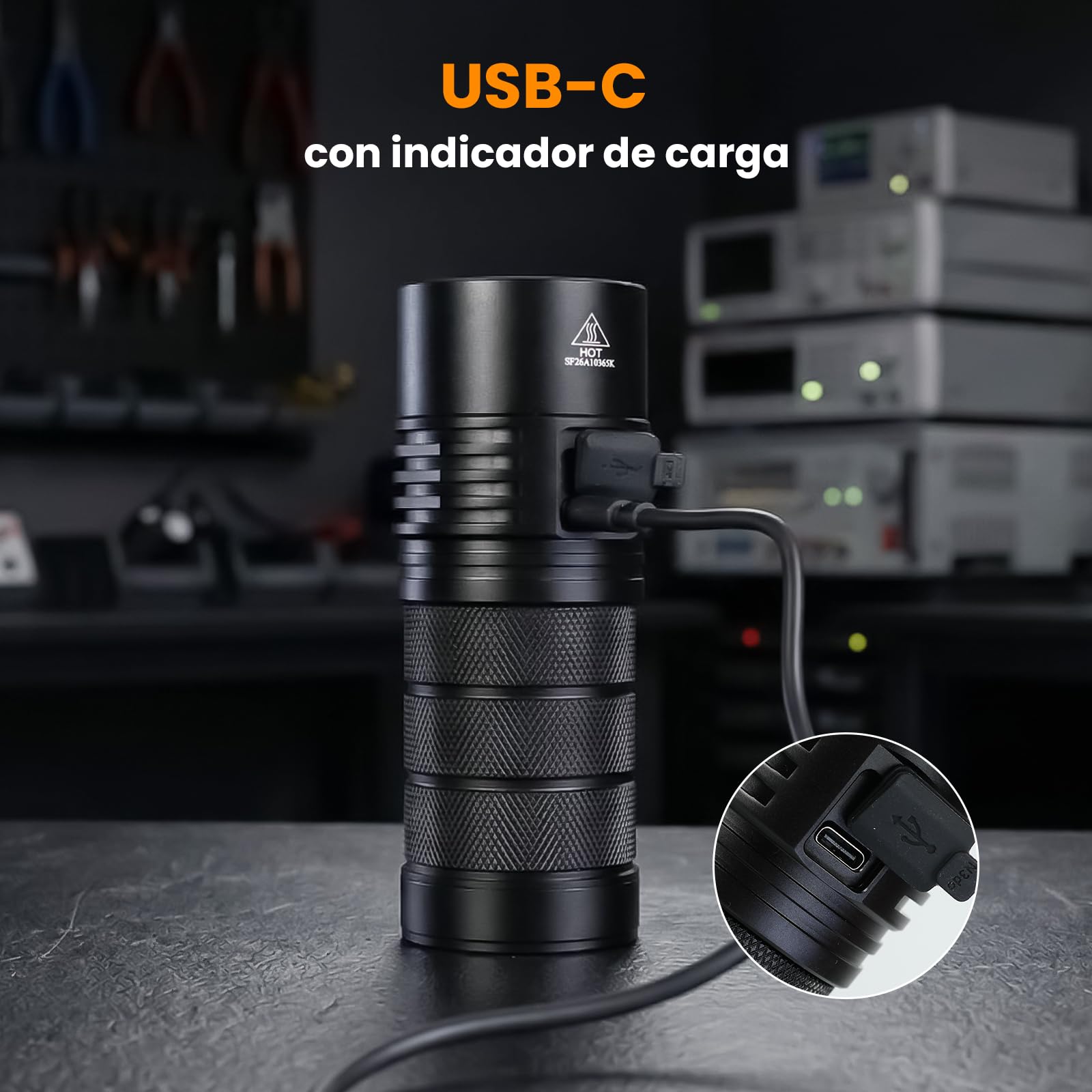 Linternas Led Alta Potencia Sofirn 8000LM, Anduril2 Con Modos Ricos, Linterna Led Recargable Con USB-C, Impermeable IPX8, 4 LED, Adecuada Para Camping, Pesca Y Emergencias