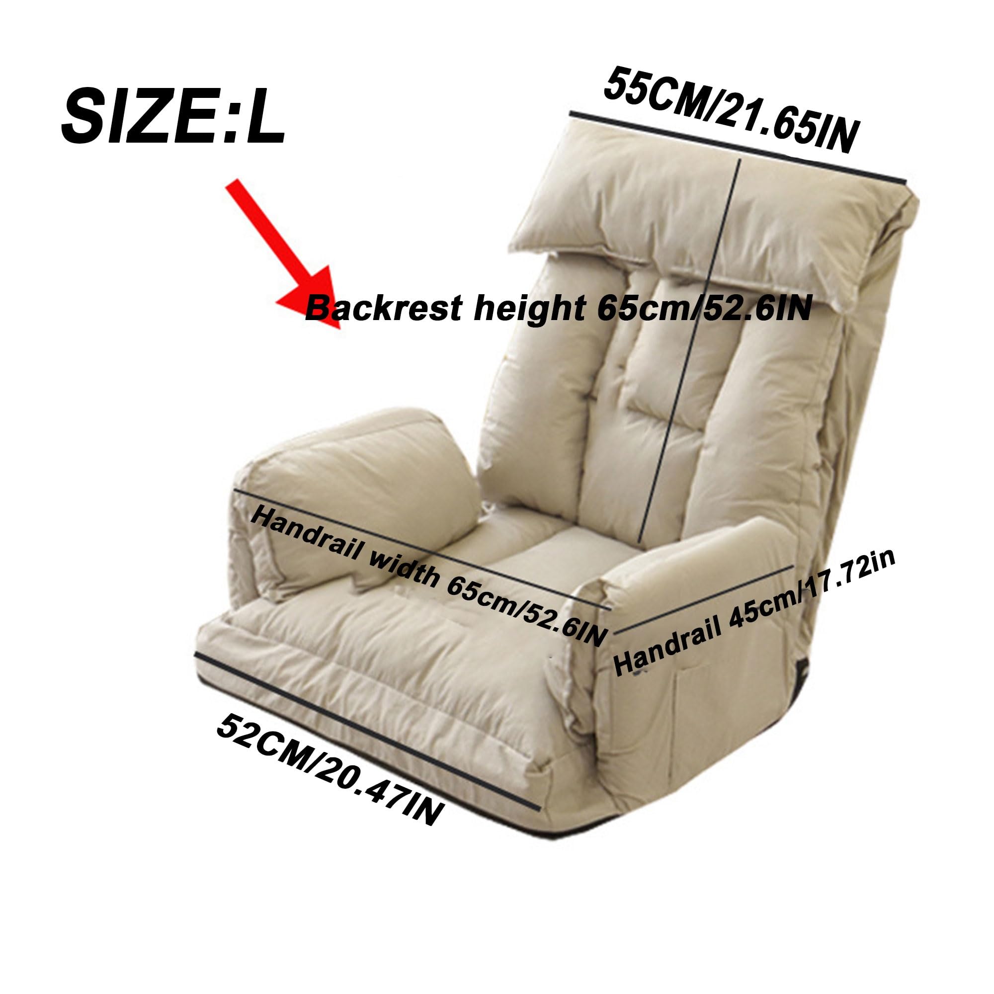 Générique Housse Canapé Relax Élastique Épaisse Protège-Pieds Anti-Poussière Lavable Machine Gris L