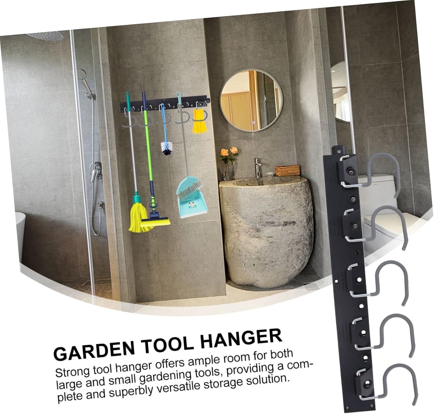 Veemoon 1set Hanging Storage Organizer Garage Wall Hooks Key Holder for Wall Tool Hangers Broom Holder Home Tool Organizer