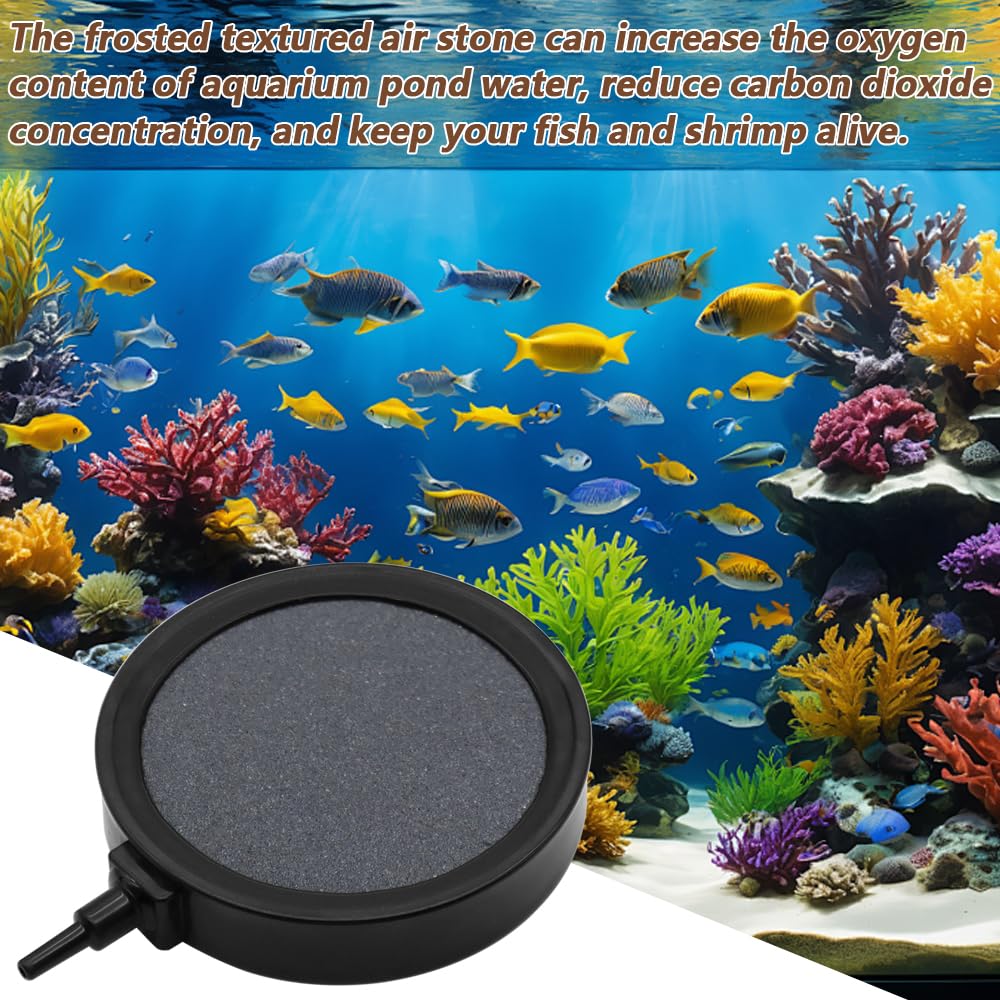 Difusor De Aire Redondo Para Acuario - Piedra Burbujeante De 10 Cm, Ideal Para Peceras Y Estanques