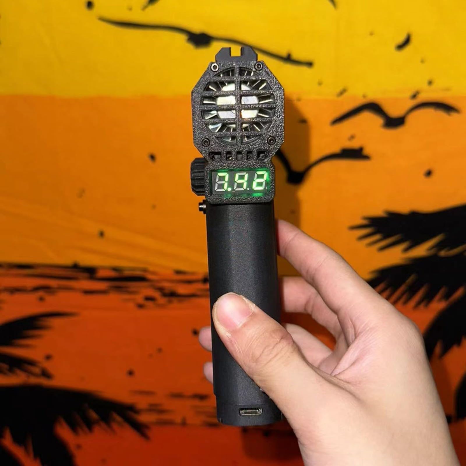 Violent Blower Mini Turbo Violent Fan 110 000 RPM Puissant Moteur sans Balais Haute Vitesse pour Studio Photo Shoo Ting pour créer du vent, sécher les animaux de compagnie (Noir)
