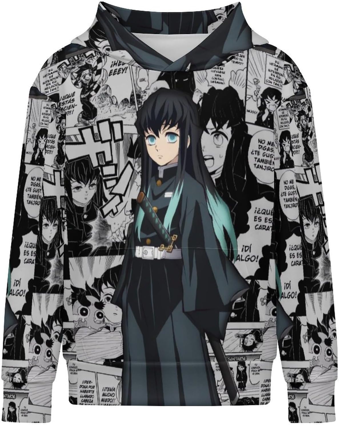 Muichiro Kids' Hoodie 3d Print Sweatshirt Soft Pullover Hooded With Big Pockets For Boys Or Girls