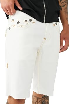 True Religion Men's Ricky Super T Short Flap Fray