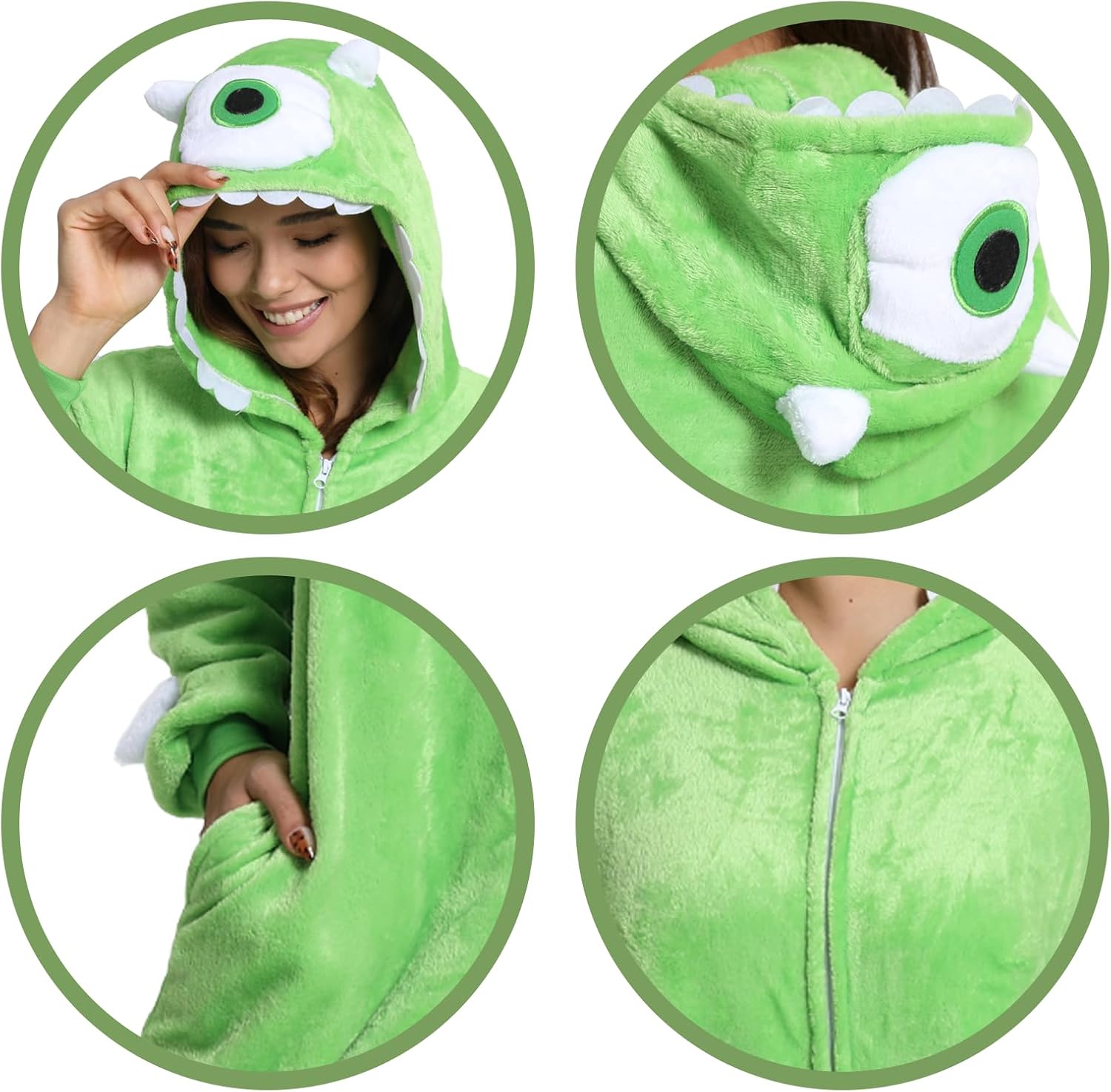 Unisex Adult Animal Onesie Pajamas, Mens Womens Flannel Halloween Cosplay Costume/Homewear/Sleepwear - Image 6