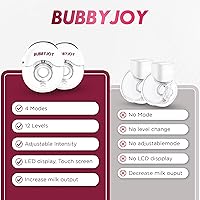 Vista 8 de Extractor de leche portátil MY-375 mejorado, bomba de lactancia manos libres, ultra silencioso, 4 modos y 12 niveles, a prueba de fugas, succión