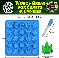 Vista 2 de PJ BOLD Molde de silicona para caramelos de hojas de marihuana - Paquete de 3