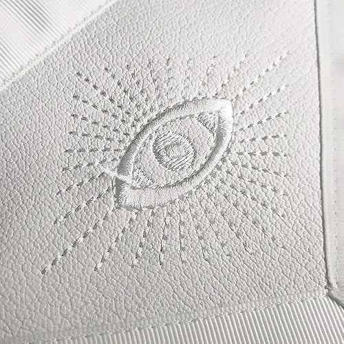 Miniatura 4 de Master Mason - Delantal masónico cuadrado y brújula con bordes de cinta blanca