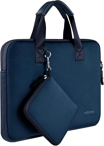 Miniatura 22 de Hseok Funda para laptop de 13.3 a 14 pulgadas con bolsa pequeña, bolsa de neopreno para computadora compatible con MacBook Pro de 14 pulgadas
