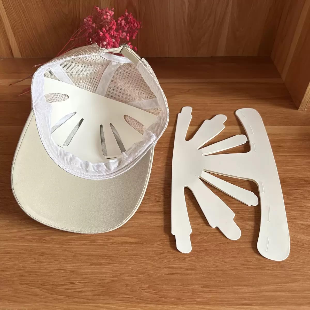 10Pcs Baseball Caps Inserts Shapers, White Plastic Card Hat Inner Support, Cap Fitter Inserts Felt Hat Sweat Liner, Universal Cap Inner Liner for Fitted Caps Ball Sports Caps