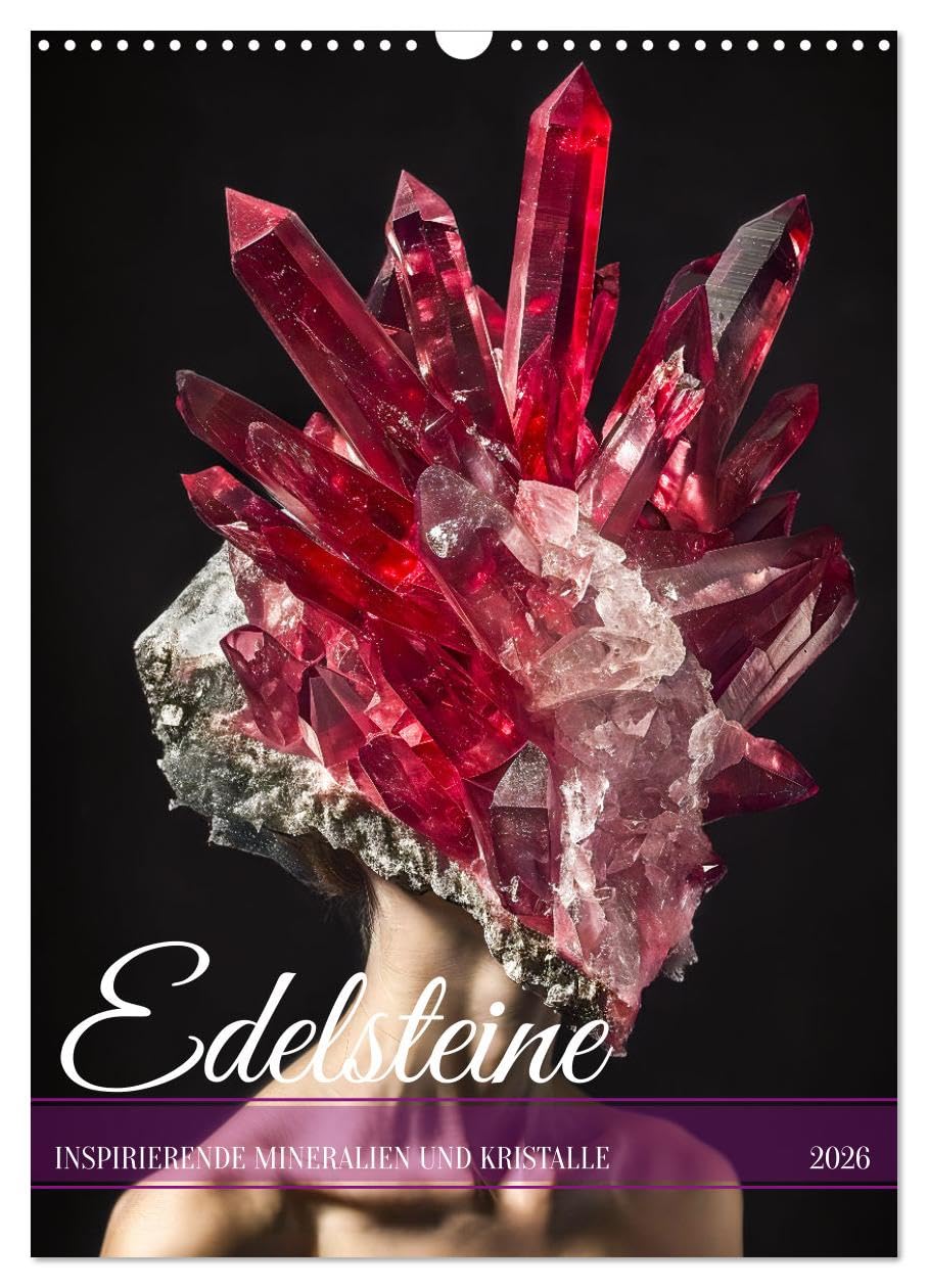Gemstones - Inspiring minerals and crystals UK-Version (Wall Calendar 2026 DIN A3 Portrait), CALVENDO 12 Month Wall Calendar โ image 1