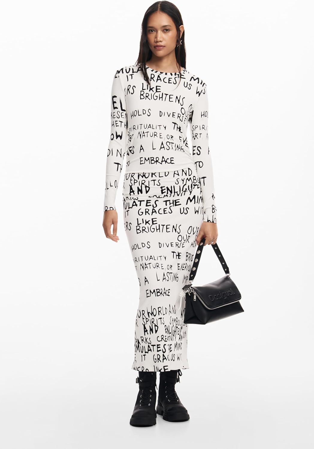 Desigual Women's Woman Knit Dress Long Sleeve