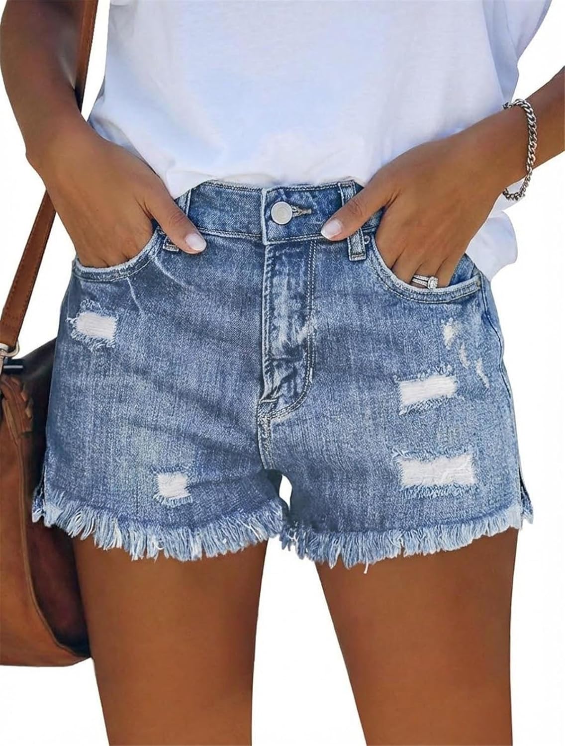 MODARANI Denim Shorts for Women Distressed Jean Shorts Ripped Summer Hot Short