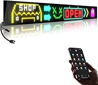 GOTUS 43x6 Programmable P5 LED Sign - Flexible Bluetooth Indoor Display for Retail Shops & Windows