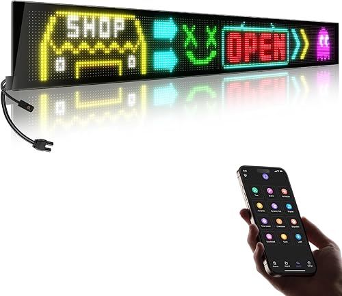 Letrero LED Programable Grande, Resolución P5 Letrero LED para Tienda Interior, Aplicación Bluetooth, para Exhibición de Ventana de Tienda Comercial