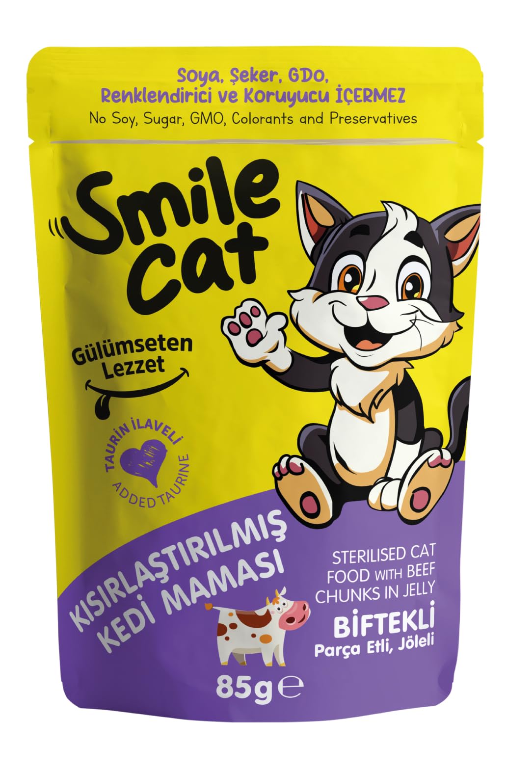 Smile Cat Pouch 85 gr Kısır Kedi Biftekli