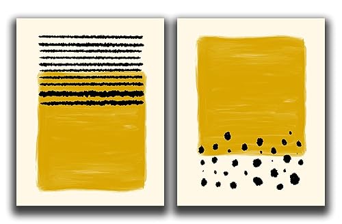 Abstract Modern Wall Art Prints - Set Of 2-11x14" UNFRAMED Prints - Minimalist, Scandinavian, Mid Century Modern Wall Decor - Mustard Yellow Lines Abstract Modern Wall Art Prints - Set Of 2-11x14" UNFRAMED Prints - Minimalist, Scandinavian, Mid Century Modern Wall Decor - Mustard Yellow Lines