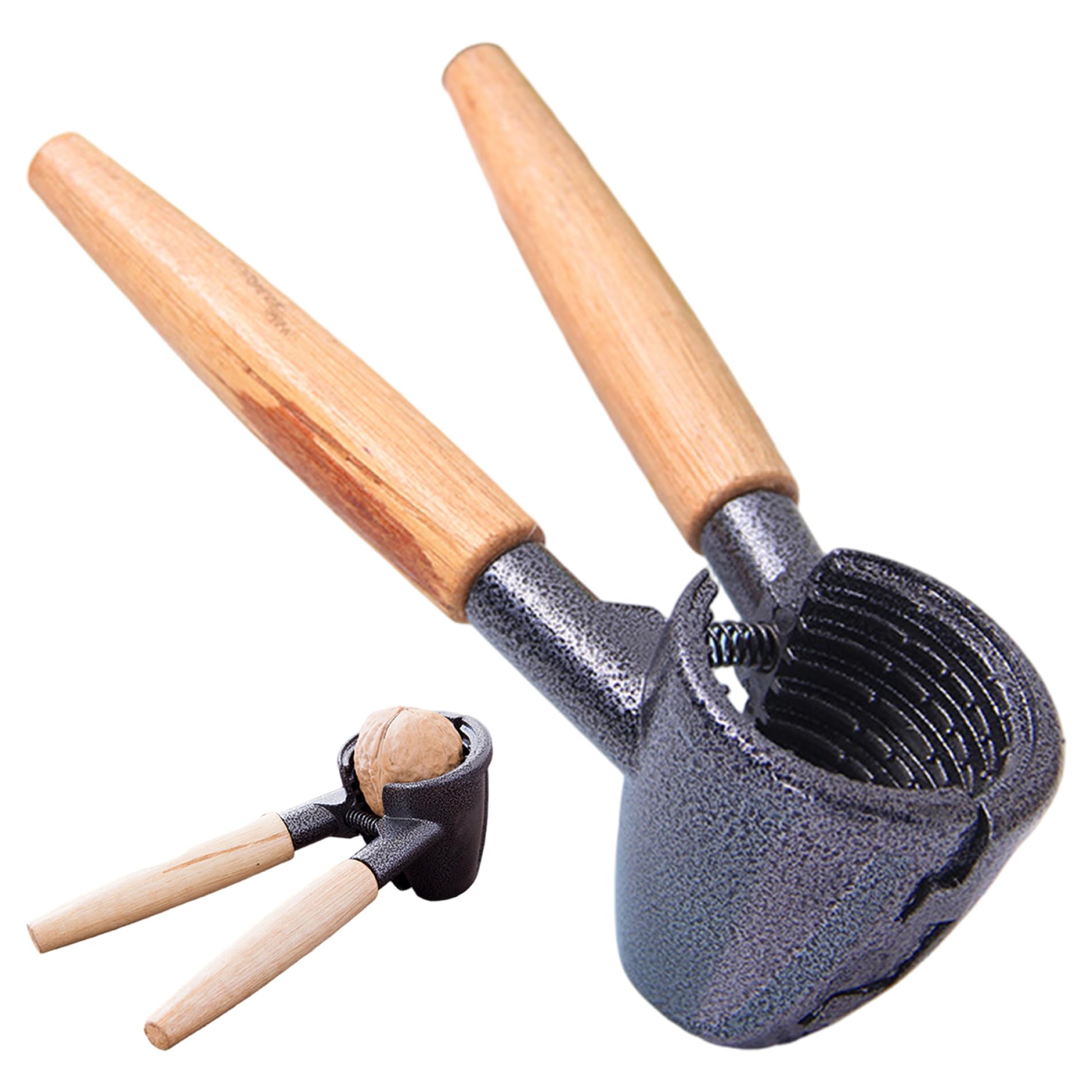 Bemonew Walnut Cracker Nut Cracker Tool Heavy Duty Walnut with Wood Handle for Pecan Almonds Hazelnuts Kitchen Gadget