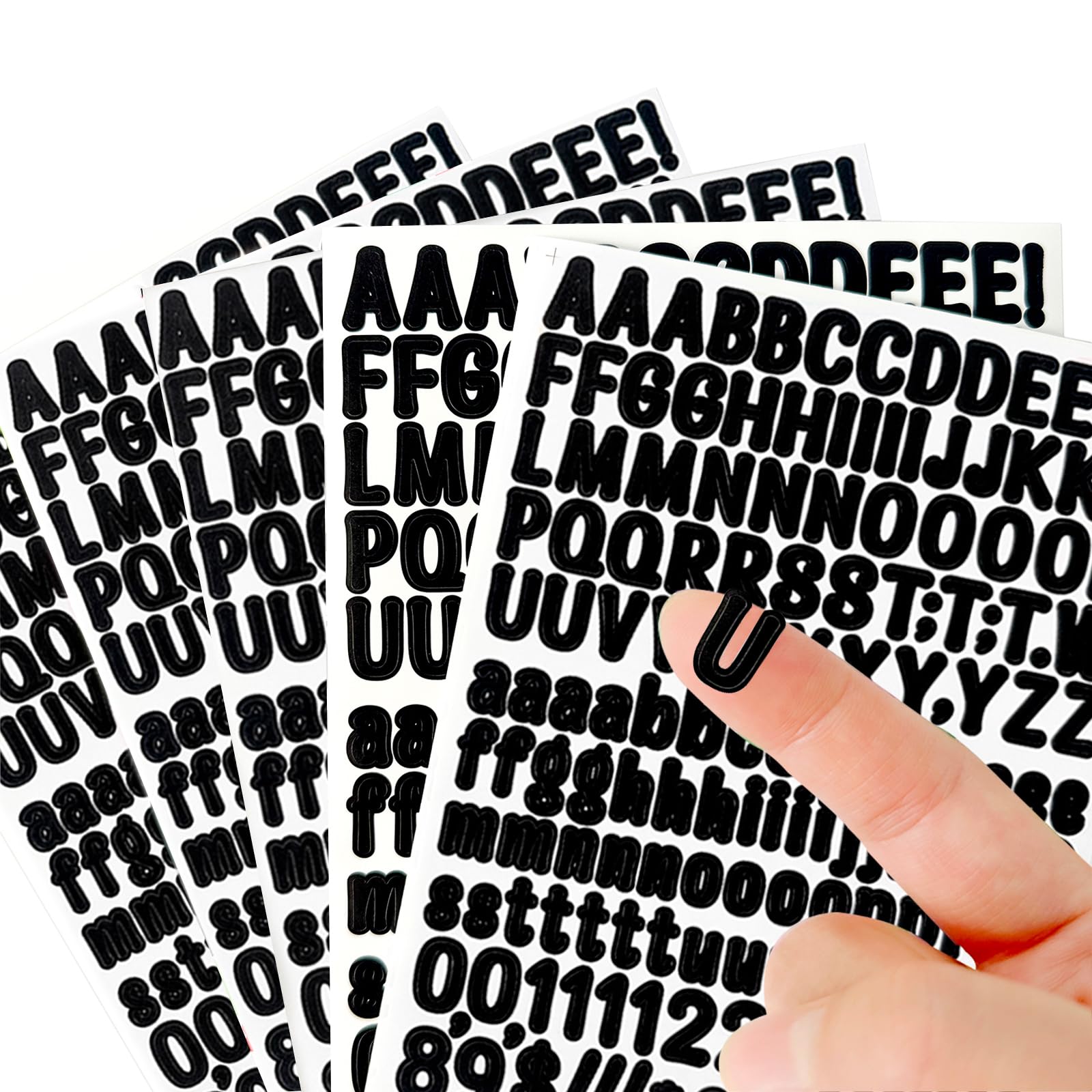 Große Buchstaben-Aufkleber Aus Vinyl, 30 Blatt, 1500 Stück, 5,1 Cm, Selbstklebend Für DIY, Scrapbooking & Deko