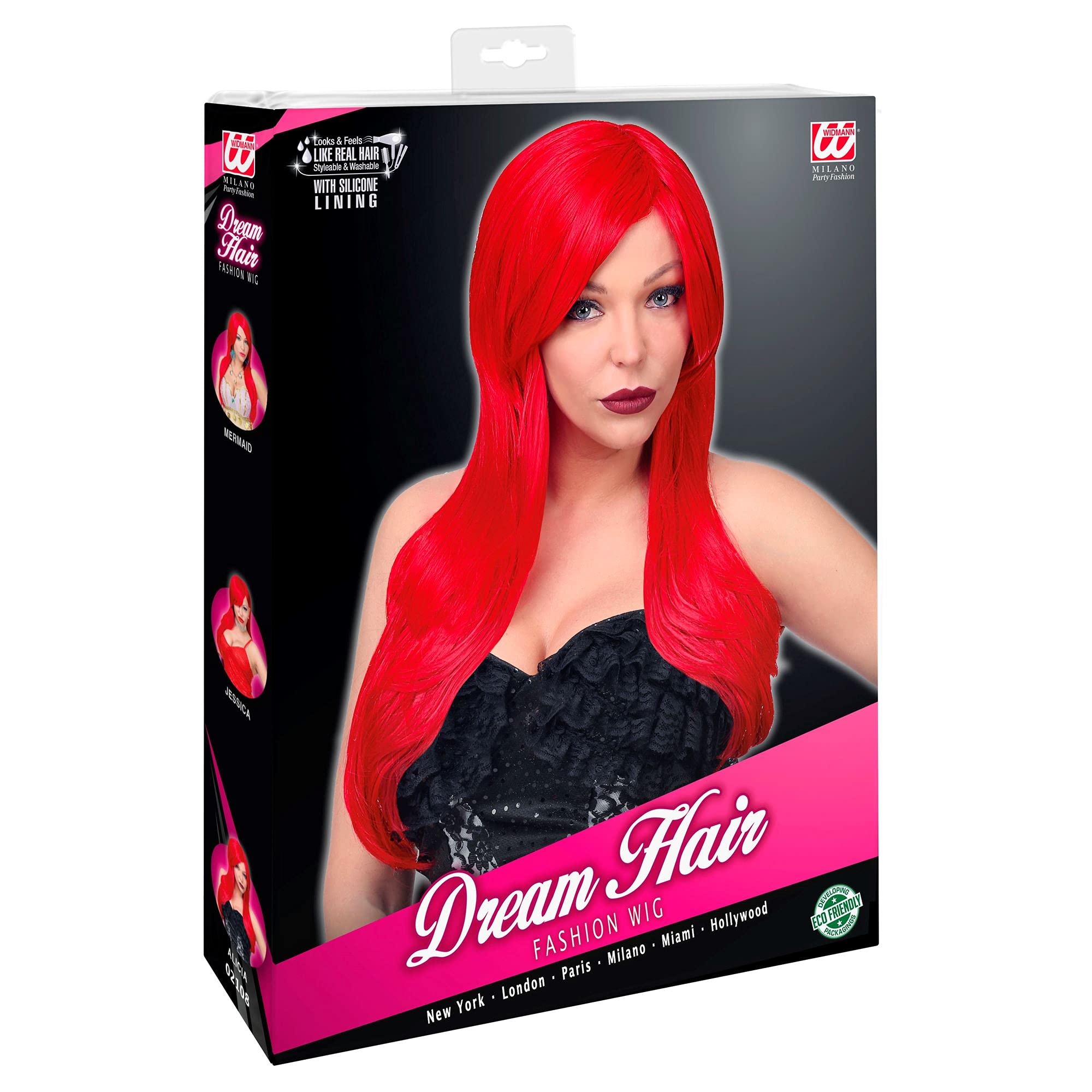 Widmann 02108 Alicia Cosplay Dream Hair Wig Red - Image 2