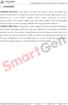 HGM9320CAN Generator controller, Schedule function, real-time clock, event logs, AMF