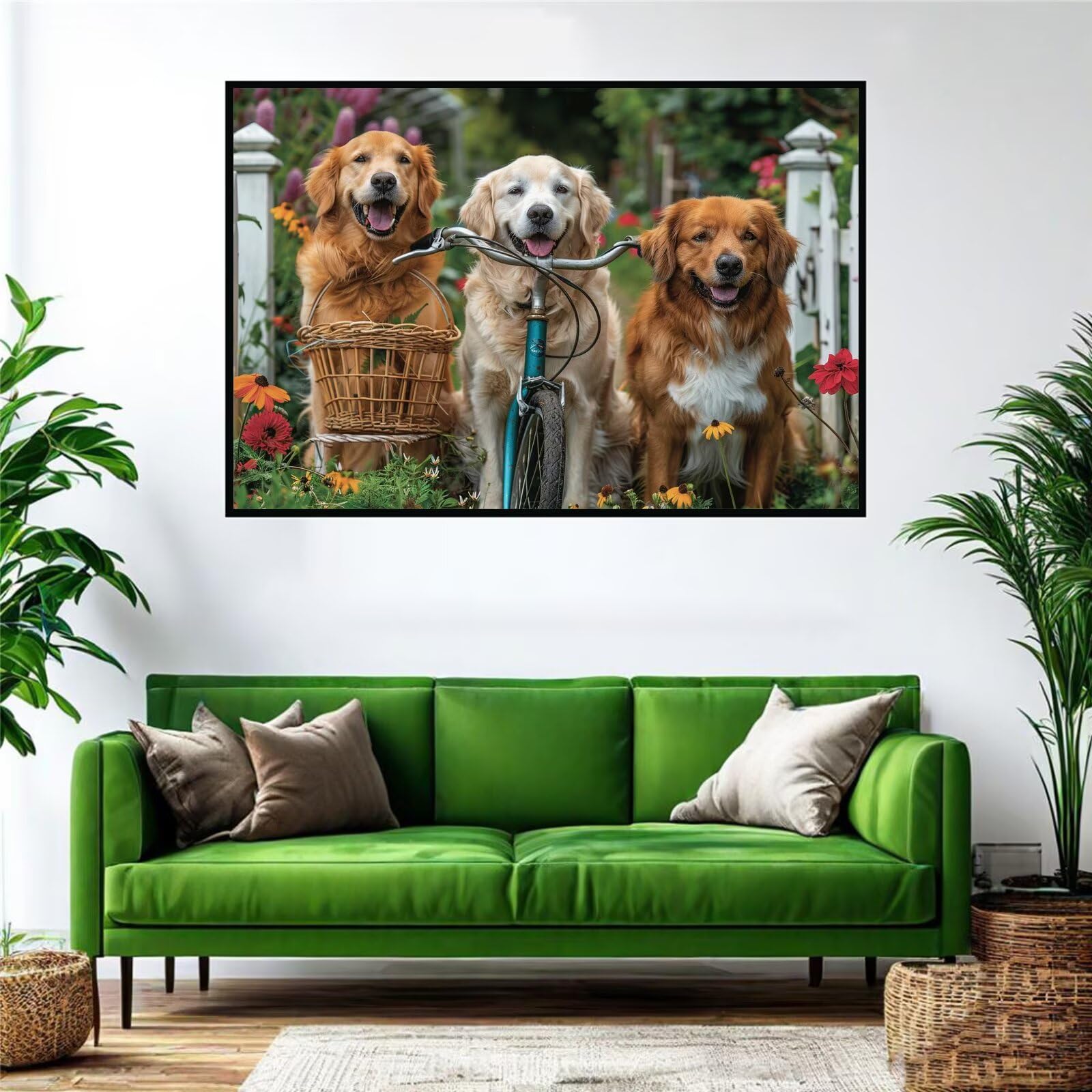 Pies Puzzle 1500 sztuk Dorośli Puzzle Rowerowe Klasyczne Puzzle Panorama Trudno Niemożliwe Ogromna układanka Gra edukacyjna Wyzwanie Zabawka dla dzieci i Dorosłych od 14 lat Prezent Mężczyzna Kobieta