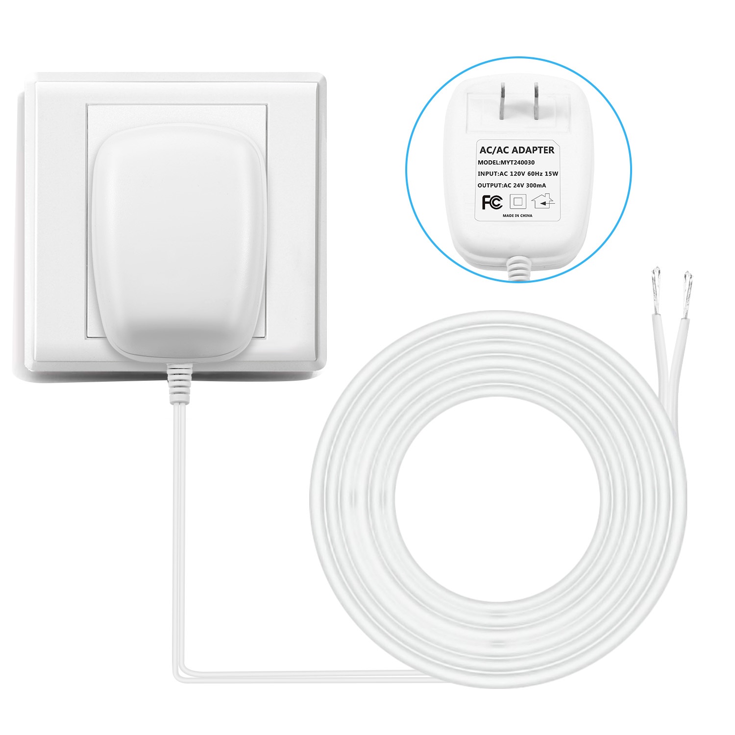 Amazon Thermostat C Wire Adapter For Smart Thermostat, Plug In