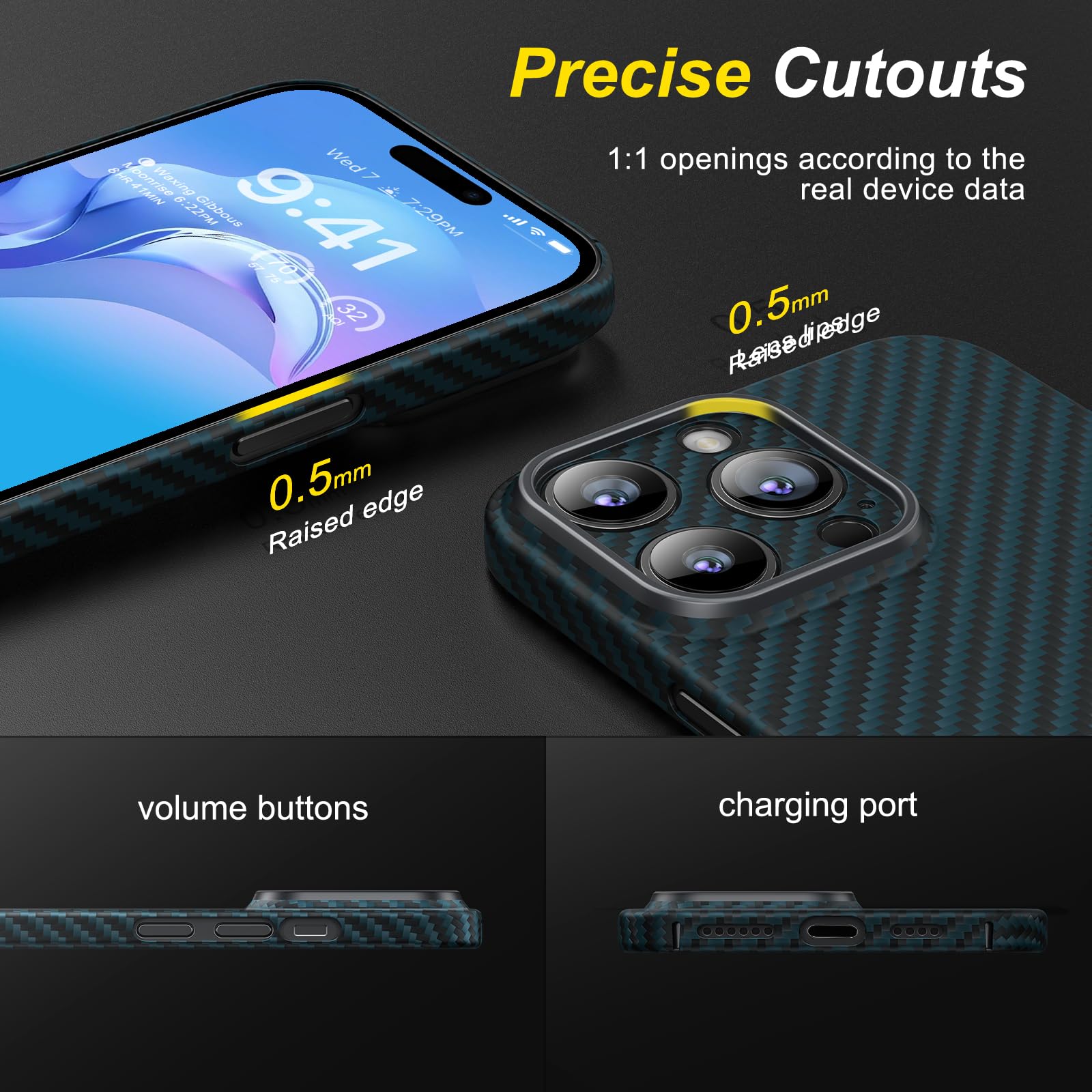 Amazon.co.jp: iPhone 16 Pro Max対応アラミド繊維ケース memumi 0.5mm