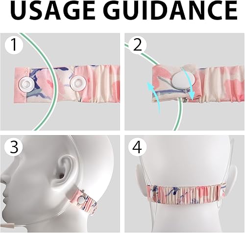 Miniatura 5 de Correa de cánula nasal para protección de oídos, protectores de oídos para tubos de oxígeno, correa de cánula para la cabeza, ajuste seguro para