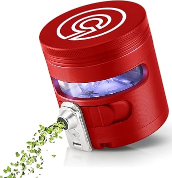 Cloudious9 - Tectonic9 Manual Grinder Automatic Dispenser Large 2.5" Aluminum Alloy Red, For Home & Kitchen Only