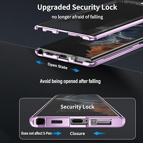 Miniatura 6 de Funda de teléfono para Samsung Galaxy S22 Ultra Protector de pantalla de vidrio templado parachoques de aluminio delantero y trasero 360 Protección