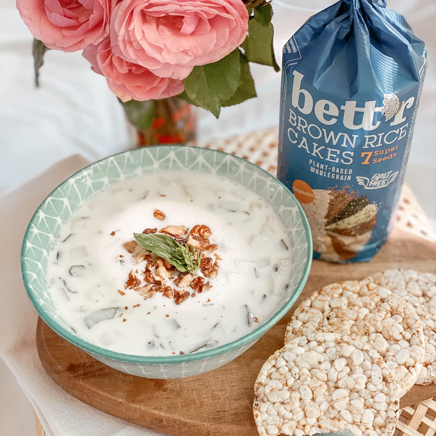 Bett’r Tortas de Arroz Integral 7 Súper Semillas, Snacks Veganos Bio, Orgánicos y Sin Gluten - 12 x 120g