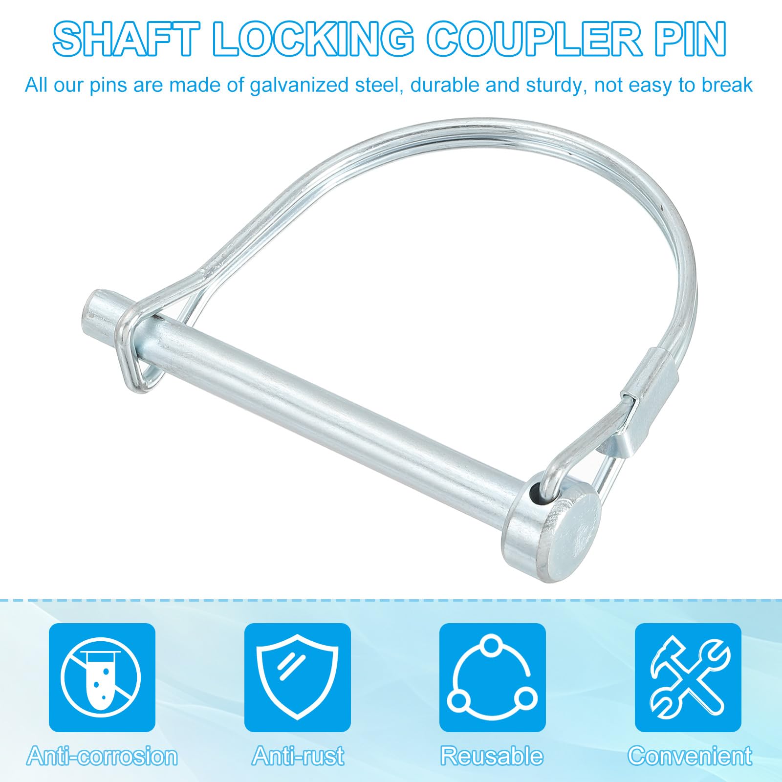 PATIKIL Trailer Coupler Pin 1/4x2-3/8x2.05"(D*L*IW) - Image 4