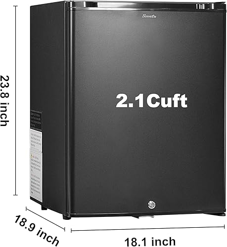 SMETA Refrigerador semi camión de 2.1 pies cúbicos, mini refrigerador con cerradura para RV, absorción de 110 V12 V, compacto, portátil, enfriador