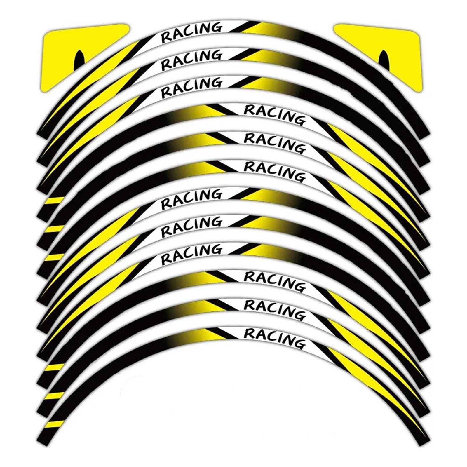 Motorcycle Inside of Rim Reflective Stickers Stripes Wheel Sticker Trim Decal for Click 160 125i 125 150 150i Spare Parts(Style 3)