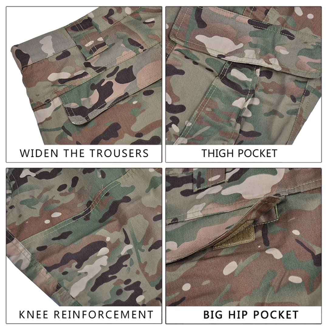 Ejército Militar Airsoft Uniforme Táctico Camuflaje Traje De Campo De Batalla Airsoft Ropa De Caza Multicam
