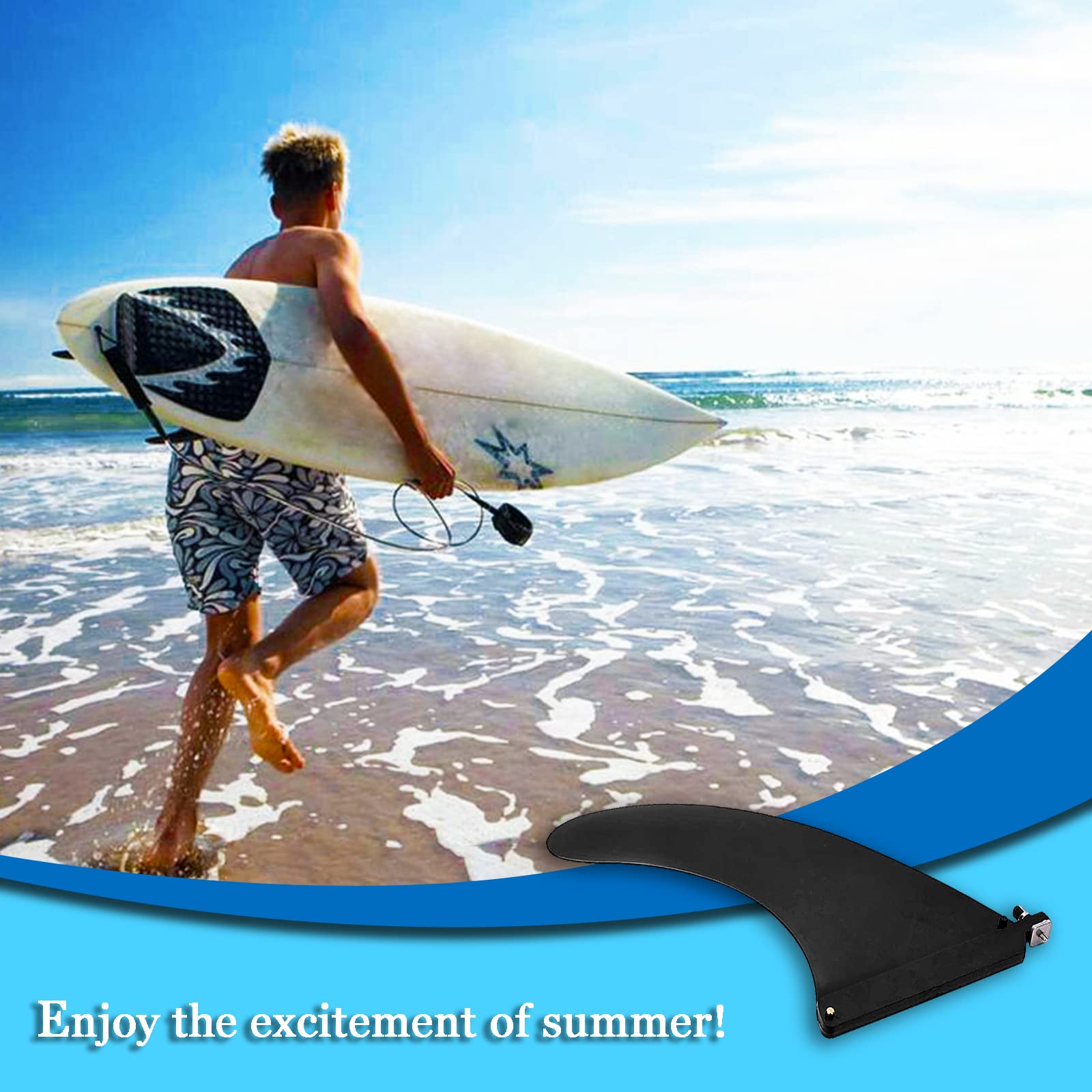 MAGT Pinne per Tavola da Surf Pinna SUP, 3 Pezzi G5 FCS Teste Singole in Plastica per Paddleboard Longboard