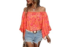 Trendy Off-the-Shoulder Ruffled Blouse: Embrace Feminine Charm