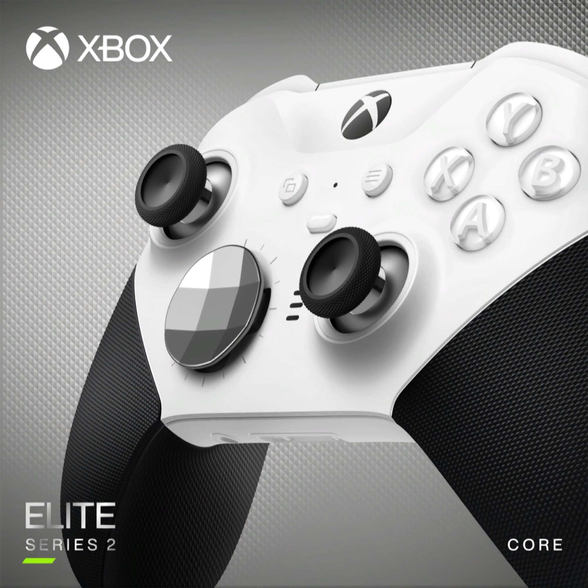 Xbox Manette sans Fil - Elite Series 2 – Core (Blanc) Series X, Series S, One, Windows 10 & 11, Android et iOS