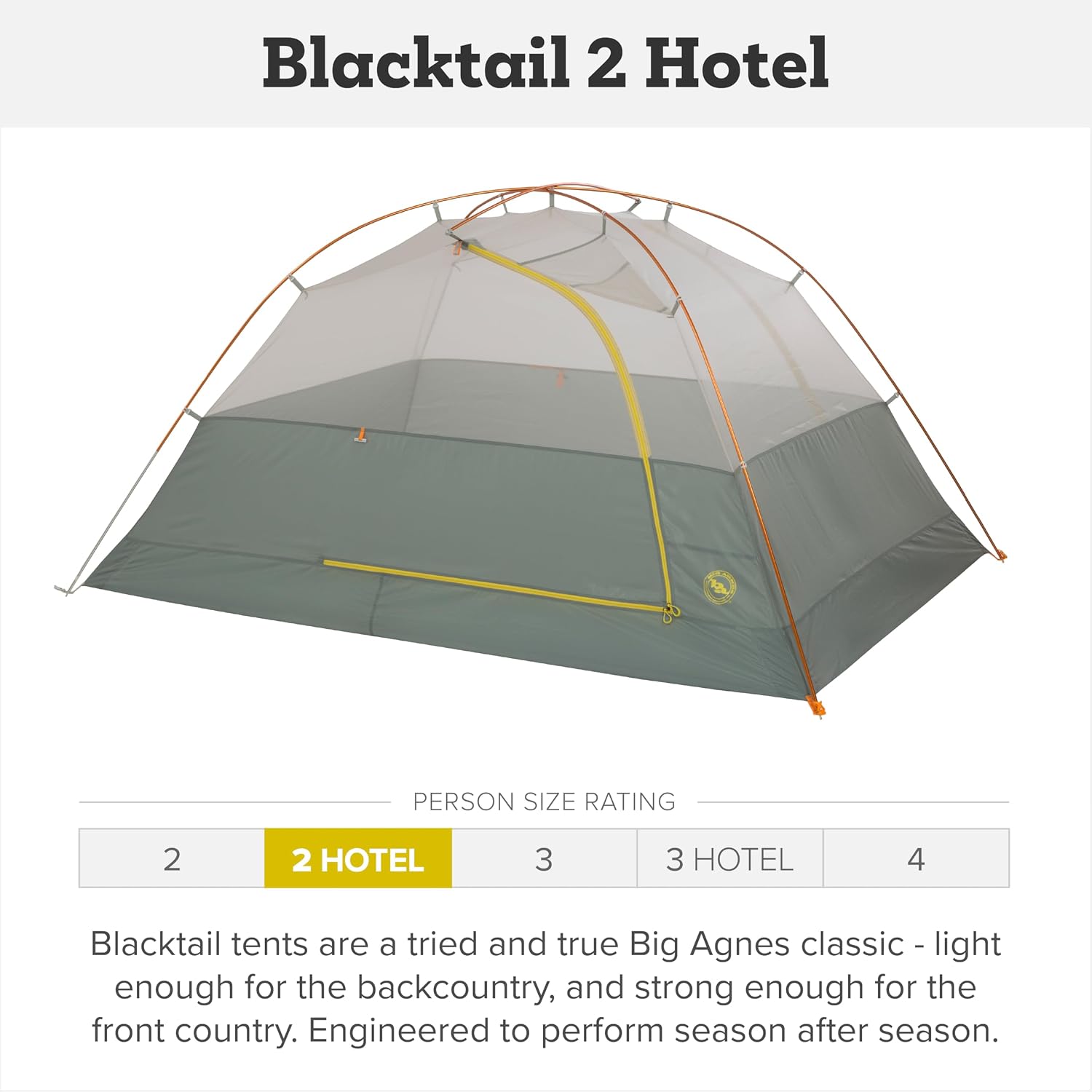 Big Agnes Blacktail & Blacktail Hotel Tent - Backpacking Tent for Camping, 3 Season, Ultralight, Waterproof