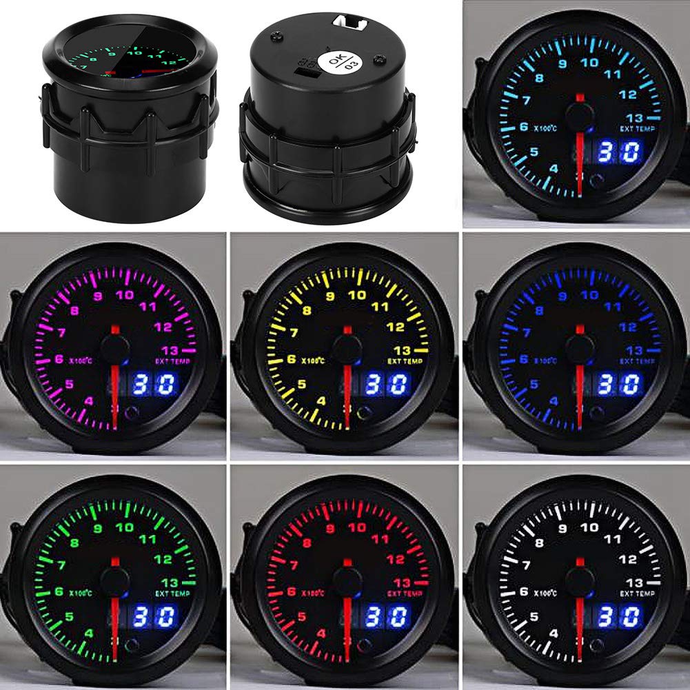 Auto 2in temperatura di scarico EGT indicatore contatore puntatore display LED digitale Kit contatore universale