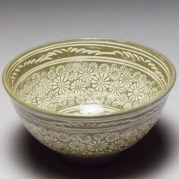 Amazon.co.jp: 奇泉朴世琦韓国人間国宝高麗三島茶碗共箱茶道具