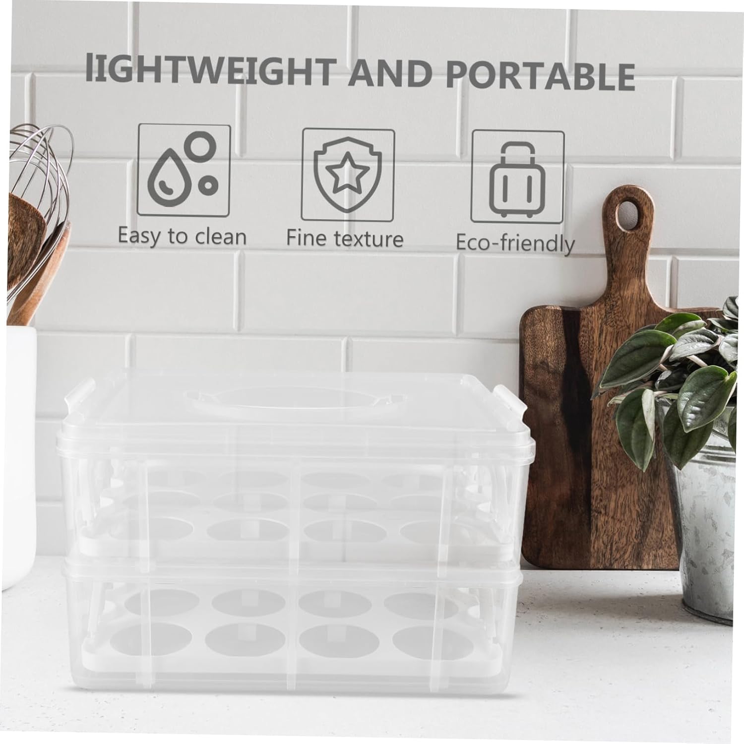 Multi-Layer Cupcake Transport Box with Lid Portable Cake Carrier for Desserts Tarts and Pastries for Parties and Daily Use