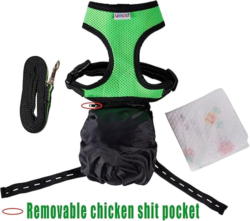 Miniatura 2 de Arnés de pollo tamaño gallina con correa a juego de 6 pies lavable para mascotas, para pollitos, gansos, patos y más - Facilita el entrenamiento y