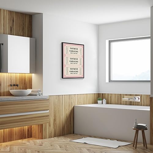 Miniatura 7 de Pósteres de lienzo retro rosa para baño, para ducha, boleto de karaoke, arte de pared, moderno, lindo, femenino, ducha, canto, impresiones