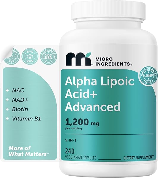 Alpha Lipoic Acid+ Advanced 5-in-1, 1200mg per Serving, 240 Veggie Capsules